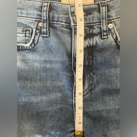 Free People Busted Knee Distressed Dark Wash Women’s Skinny Jeans size 26 NWT - Picture 7 of 9